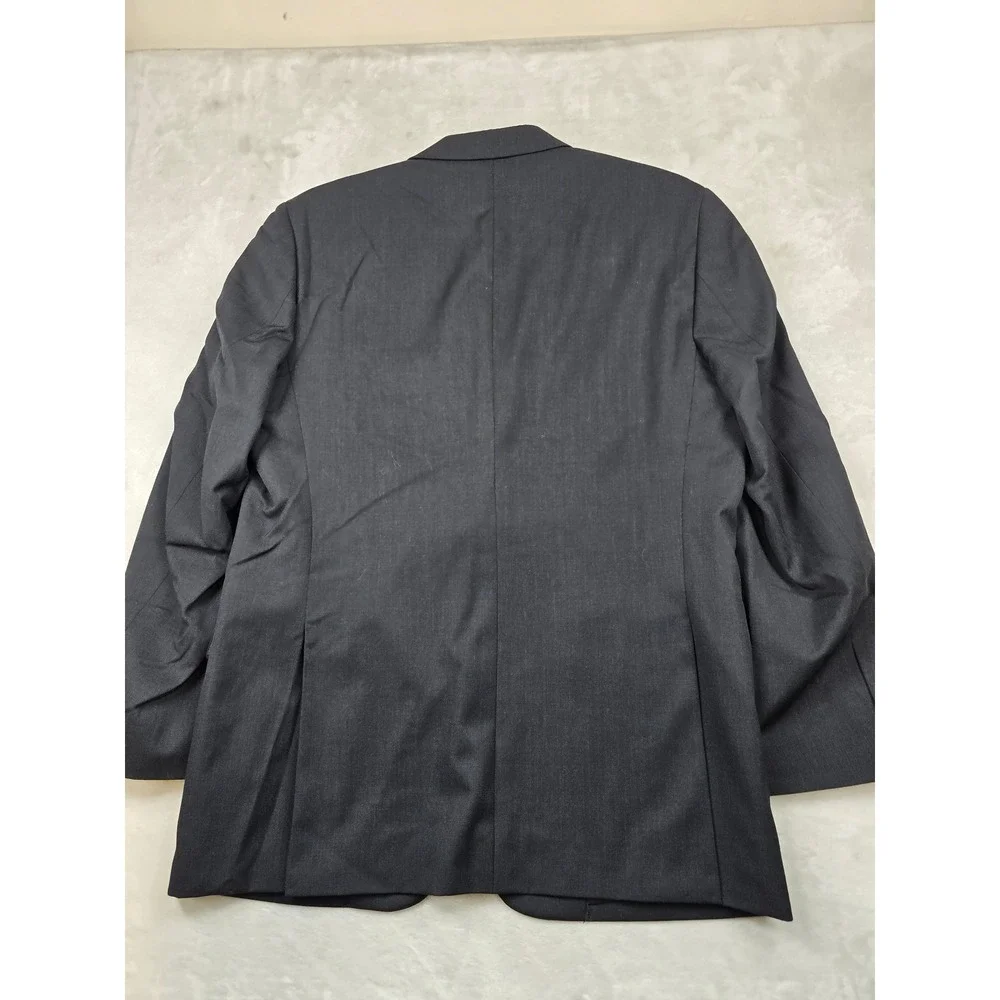 Pronto Uomo‎ Platinum Suit Mens 44L 2 Piece Pants 38x30 Charcoal Gray 100% Wool